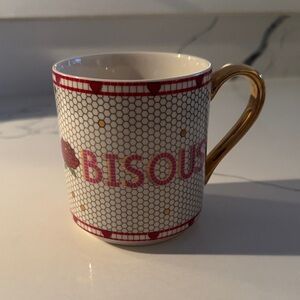 Bisous Pink & Gold Decorative Ceramic Mug